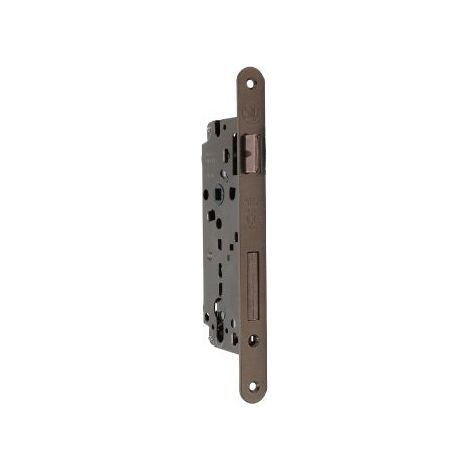 Serratura Foro Yale Bordo Tondo Mm.22 Entrata Mm.50 Bronzata (1/2)