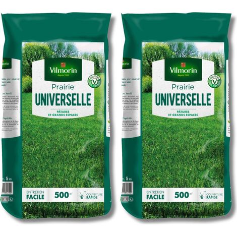 Lot de 2 sacs 5kgs Gazon Prairie Universelle Vilmorin - 1000m² (1/2)