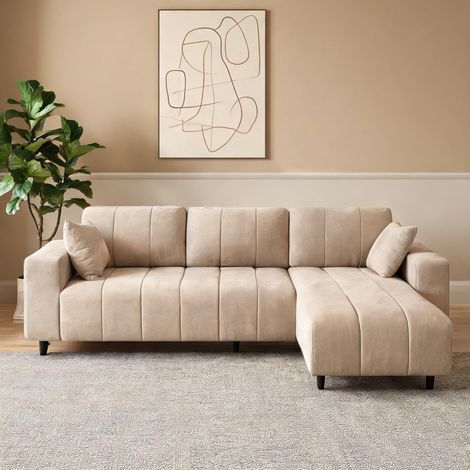 Canapé beige en leinenoptik Polyester 95,3 x 61,4 x 34,3 cm (1/5)