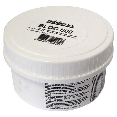 Chlore Lent Bloc 500g - Purissimeau  Chlore Lent Block 500g – Purissimeau