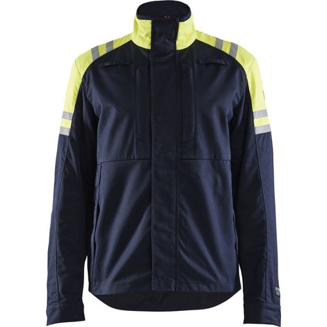 Chaqueta de trabajo ignífuga Inhérent Steel 4505 - Azul marino/Amarillo XXL