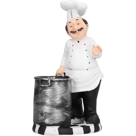 Dekorative Kochfigur für Küche, Wohnzimmer oder Restaurant – Handgefertigte Dekoration (1/5)