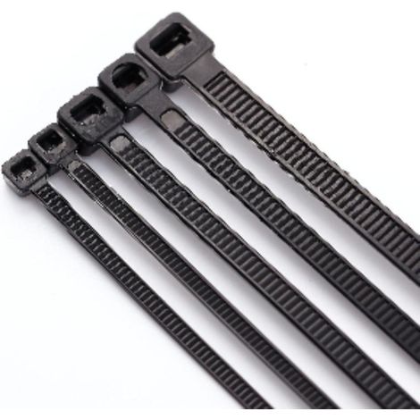Bolsa de 100 bridas de nylon 4,8x200mm negra index