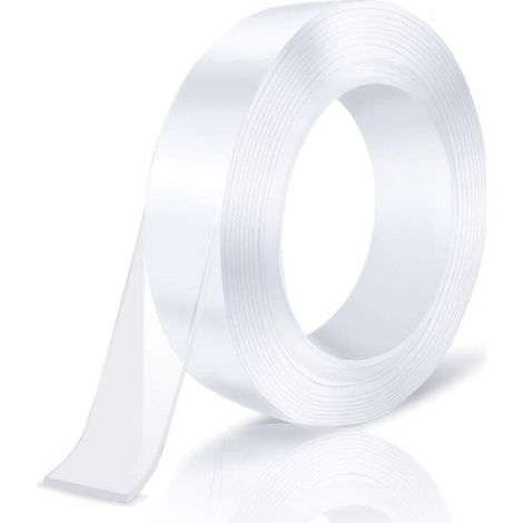 Doppelseitiges Nano-Klebeband, 0,5 mm dick, 10 mm breit, 1 m lang, 1 Stück, mit magischem, transparentem Klebstoff zum Aufkleben von Objekten (1/5)