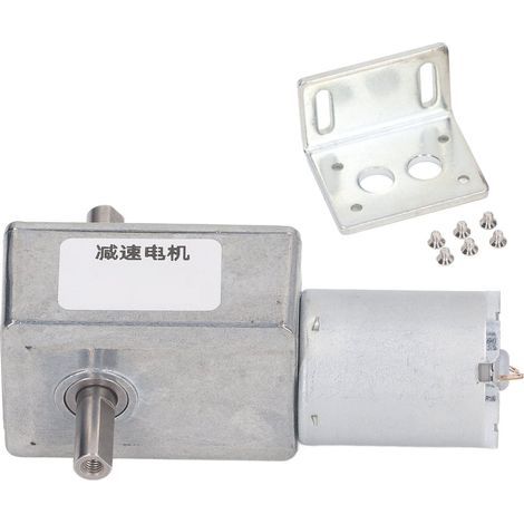 12-mm-Schneckengetriebemotor, Doppelwelle, selbsthemmend, reversibel, hohes Drehmoment, 12-V-Untersetzung, 160 U/min. (1/5)