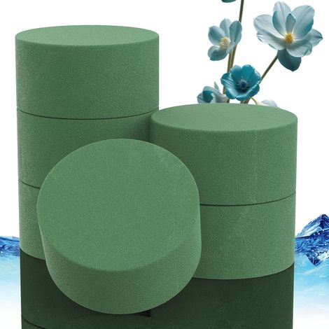 Steckschaum – 6er-Pack – Hohe Dichte – Wasserspeichernd – Für Hochzeitsblumenarrangements – 8 x 4 cm (1/5)