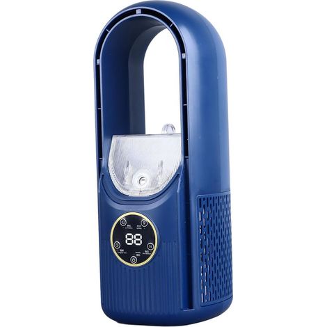 Ventilador portátil sin aspas,6 velocidades,ventilador de mesa USB silencioso con temporizador para oficina y dormitorio,azul (1/2)