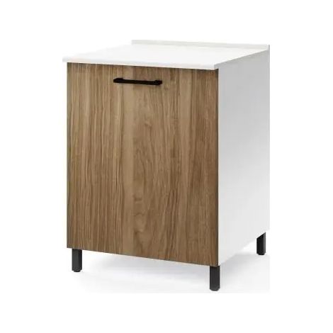 Base per cucina Noce Naturale mobili componibili 1 anta Cm 60x50xH 85