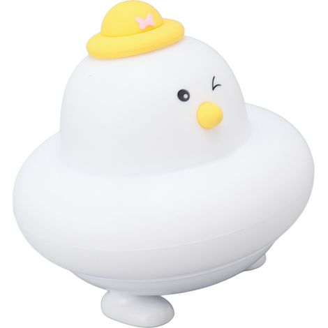LED-Nachtlicht in niedlicher Kükenform, warmweiß und weiß, 2 Lichtfarben, per Fingertipp schaltbar, USB-Anschluss, Silikonlampe für Kinder (1/5)