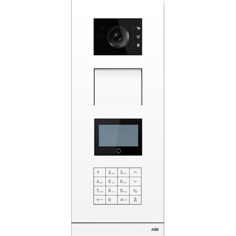 Platine de rue IP à défilement de noms RFIC/DESFIRE blanc 2TMA130010W0037 ABB H81382K-W