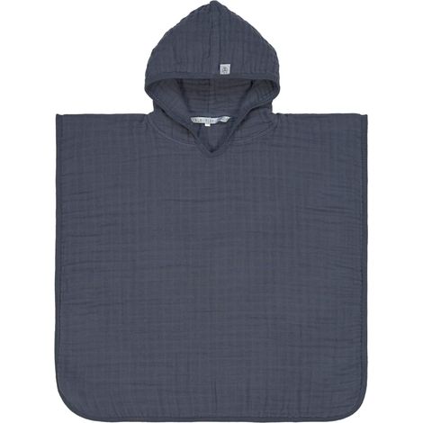 Poncho Bébé - Gaze de Coton - 100 % Coton - bleu - 12-36 mois (1/5)