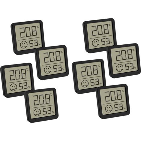 TFA Digitales Thermo-Hygrometer 30.5053.01.02, 8 Stück, schwarz