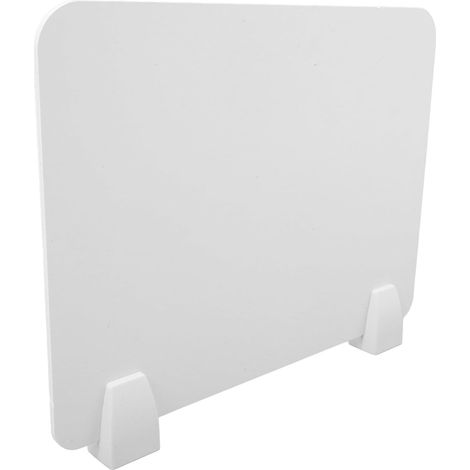 Panneau de Autoportant Séparateur pour Salle de Classe en PVC Composite Blanc Barrière Anti-éternuements et Toux de Bureau pour Employés et Étudiants (1/5)