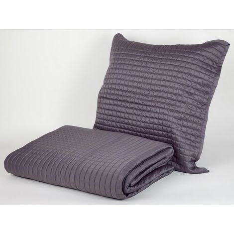 Housse de coussin ULYSSE 45x45 charbon (1/2)