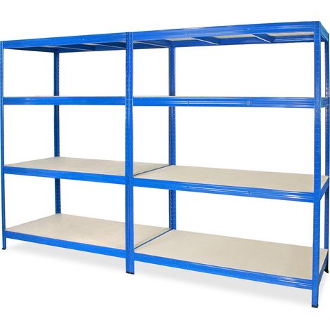 BRB Großfachregal, Stecksystem, 2x4 Böden, TRG 350 kg/Ebene, HxBxT 1800x3x600 mm (1/2)