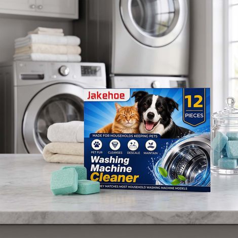 Washing Machine Cleaner for Household Front-Loading and Top-Loading Washing Machines, Pet Care, and Hair Retention Tablets - 12 pieces -- BIEMMEDUE (1/5)