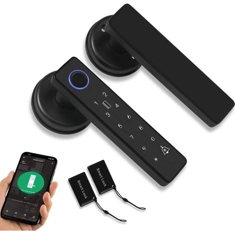 Smart Lock 5 in 1, Tuya WLAN, Fingerabdruck, 13,56 MHz RFID, Passwort, Holz- und Metalltüren (1/5)