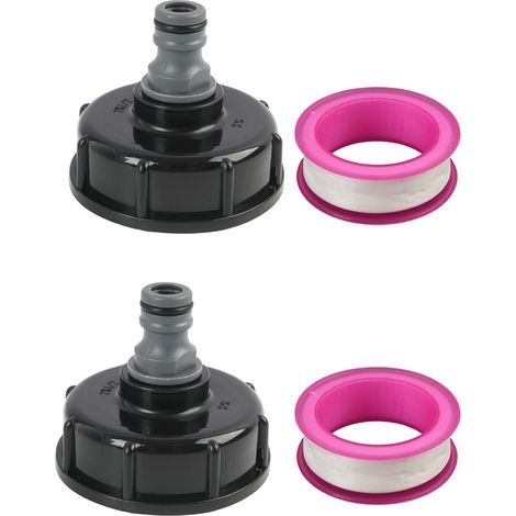 (2 Pièces) S60x6 IBC Bouchon cuve de Réservoir Raccord, Adaptateur de Bouchon de Réservoir IBC, Raccord Cuve Arrosage Jardin (1/5)
