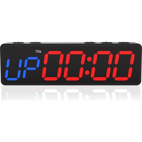 Horloge D'EntraîNement avec Batterie, Mini Minuterie de Gymnastique Portable avec Aimant IntéGré pour la Salle de Sport à Domicile, Compte à Rebours/Minuteur Programmable (1/5)