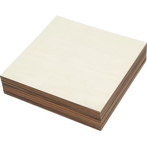 Contrachapado de madera natural, 30 piezas, ideal para proyectos de bricolaje, color madera. (1/2)