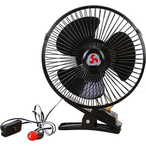 Black Accessories Geräuscharmer, tragbarer Fahrzeugventilator