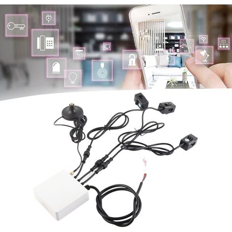 Compteur intelligent triphasé Tuya WiFi, moniteur d'énergie domestique intelligent avec trois capteurs de niveau de liquide de circuit 120A, surveillance/compteur de puissance en temps réel 100240V. (1/5)