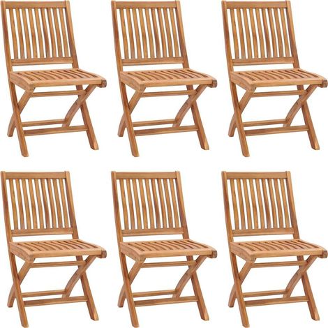 Maison Exclusive - Klappbare Gartenstühle mit Kissen 6 Stk. Massi