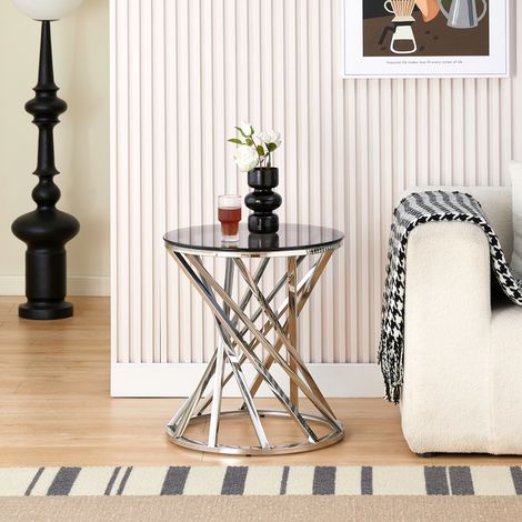 Jasmine Lamp Table Silver