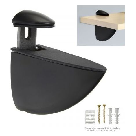 Support d'étagère Pelican réglable 1/35 mm. Noir (1 pièce) (1/2)