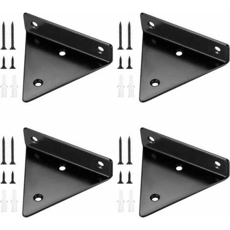 Staffe per mensole flottanti, staffe triangolari invisibili a parete per mensole, staffe metalliche a parete per mensole