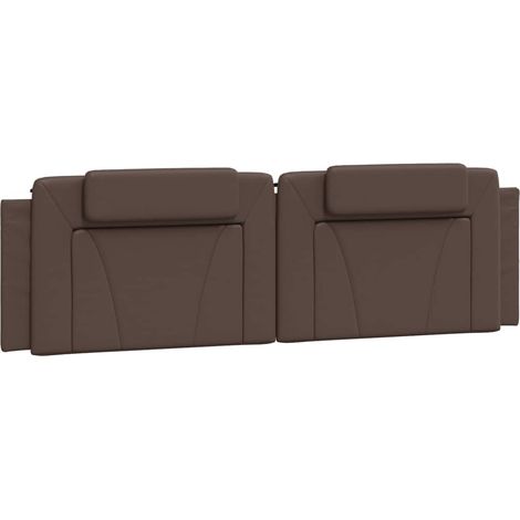 Maison Exclusive - Cuscino Testiera Viana Marrone 180 cm in Similpelle