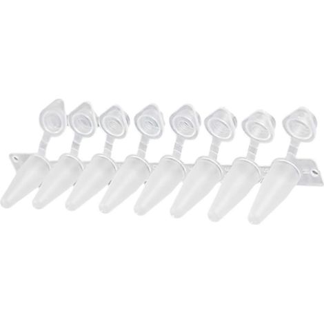 Tubes PCR - Tubes PCR de 0,2 ml à paroi mince, avec bouchons plats à jointure rabattable -- (1/5)