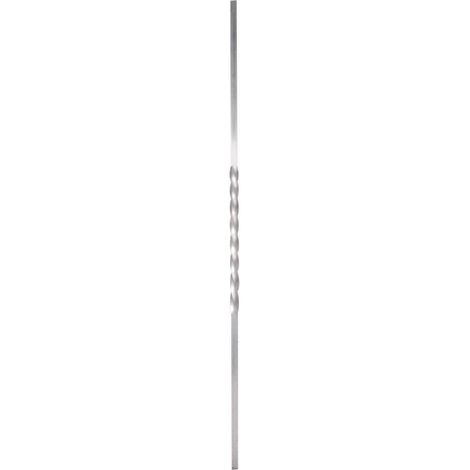 Barreau 1 torsade alu H1000 carré de 14 mm  - DECO FER FORGE (1/2)