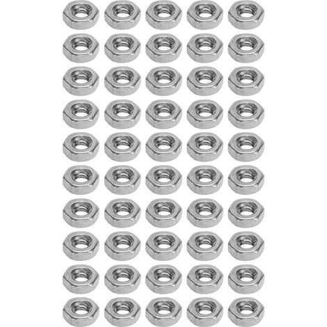 Kit d'assortiment de 50 écrous hexagonaux en acier inoxydable A2-70 pour machines industrielles M4 (1/5)