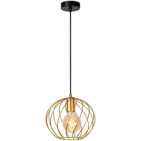Lampada sospensione metallo Ø25 ottone Danza E27 Lucide