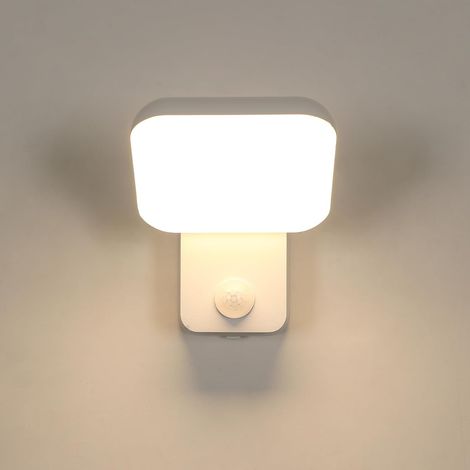 16-W-LED-Außenwandleuchte, weiß, mit Bewegungs- und Dämmerungssensor, wasserdicht (IP65), 3000 K warmweißes Licht für J (1/5)