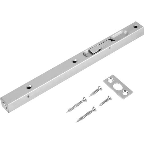 Verrou Coulissant 10 Pouces Inox 304 – Loquet de Porte Double avec Ressort Puissant, Sécurité Renforcée Intérieure/Extérieure (1/5)