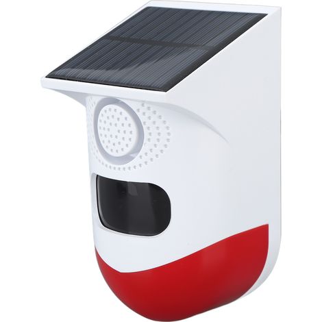 Détecteur de mouvement solaire pour usage extérieur. Alarme de sécurité sans fil pour usage extérieur avec alerte sonore et lumineuse. (1/5)