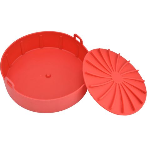 Fryer Silicone Pot Basket Liner Replacement for More Than 7.5in Fryer Accessories Red