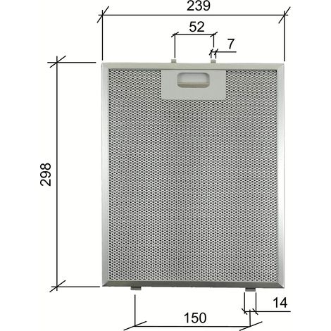 FILTRO ALLUMINIO per CAPPE BEST mm.239 x 298 x 9 NO ORIGINALE F 232 (1/2)
