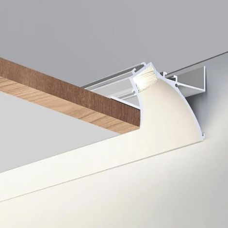 2 m weißes Aluminiumprofil für ein Doppelstale-LED-Band - Blanc - SILUMEN (1/4)