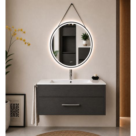Bathroom cabinet with basin ORIGENBATH FLORENCIA without mirror 50x40 cm graphite (1/5)