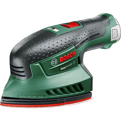 Ponceuse multifonction sans fil Bosch EasySander 12 (sans batterie, système 12 volts, 3 feuilles abrasives, surface de ponçage : 104 cm²)