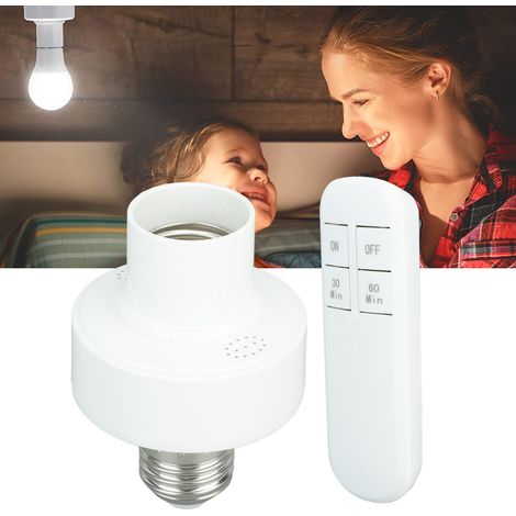 Douille de lampe intelligente sans fil avec télécommande, sans câblage, interrupteur mural intégré, douille à vis E27, 220 V (1/5)