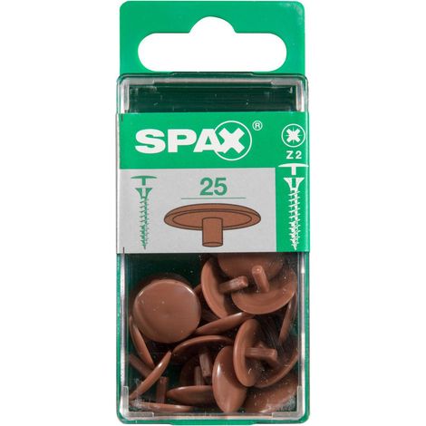 Spax Abdeckkappen rehbraun zum stecken - 25 Stk. Abdeckkappen (1/2)