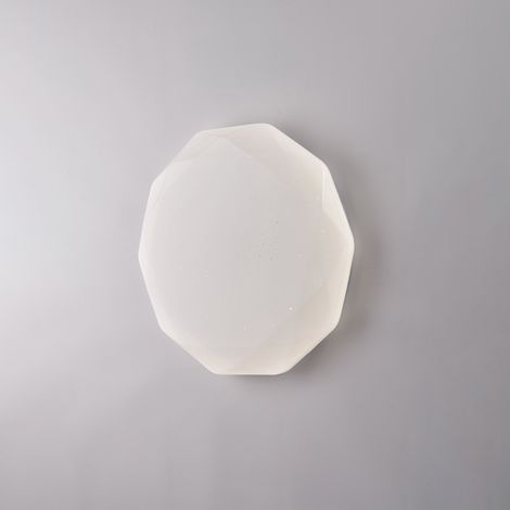 Plafoniera in acrilico bianco diametro 30 con led integrato CCT + telecomando H.7 - Ø 30