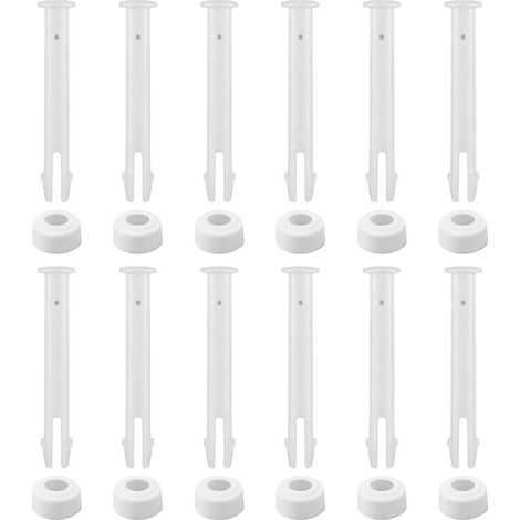 12 Stück Poolstifte, Kunststoff-Poolverbindungsstifte und Gummidichtungen, geeignet für Intex Frame Pool Zubehör Ersatzteile (7 cm)