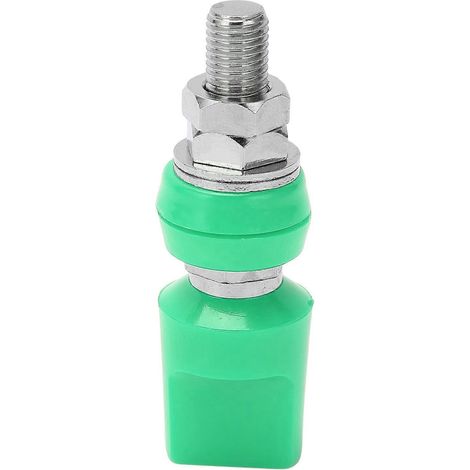 Bornier en laiton multifonctionnel, 4 mm, couvercle plat, M8, 100 A, courant élevé, avec douille (vert)