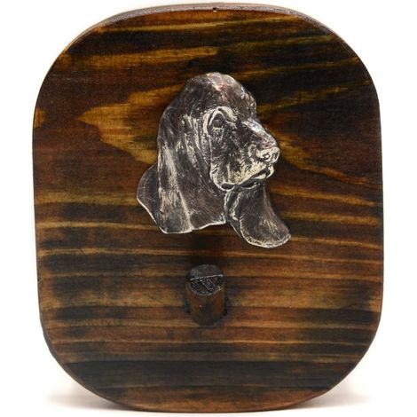 Basset Hound II - colgador de correa, colgador de medallas con un perro, gancho para llaves de Art-Dog (1/5)