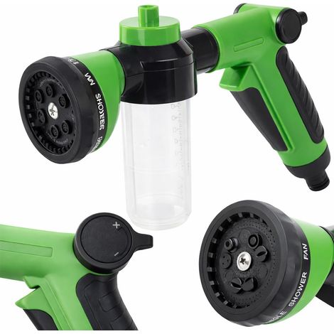 Pistolet pour tuyau d'arrosage avec arroseur de jardin et régulateur à 9 modes DIVODV (1/5)